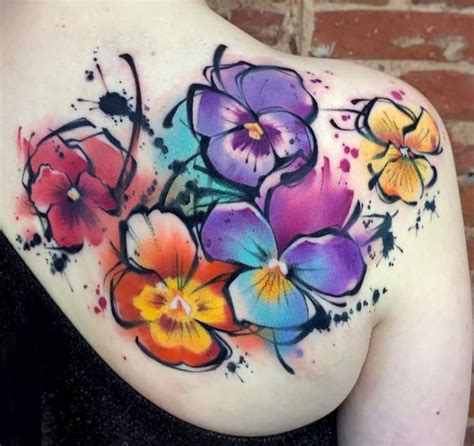 tattoo flower watercolor|More.